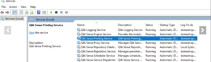 Qlik Sense Service Restart Order